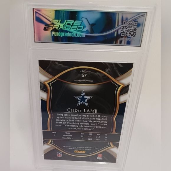 CeeDee Lamb 2020 Select Concourse #57 PGX Mint 9 - Picture 4 of 4